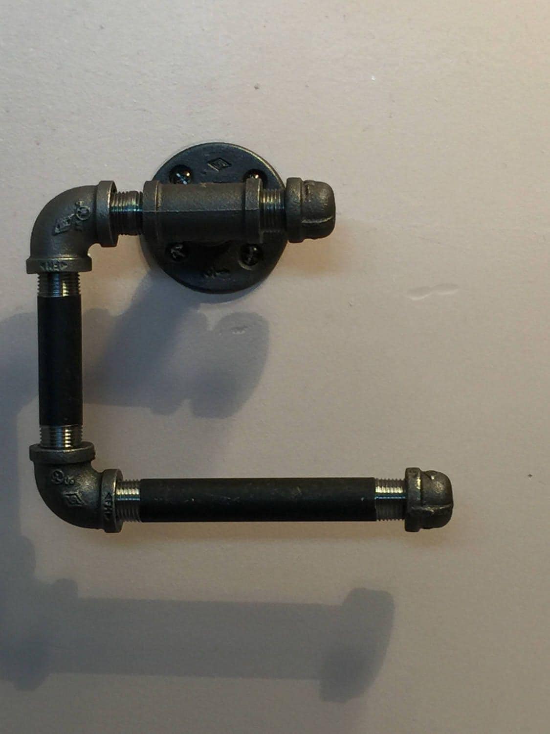 Porte-serviettes de bain en forme de tuyau - Porte-serviettes de bain - Design industriel rétro - Porte-papier toilette de style unique