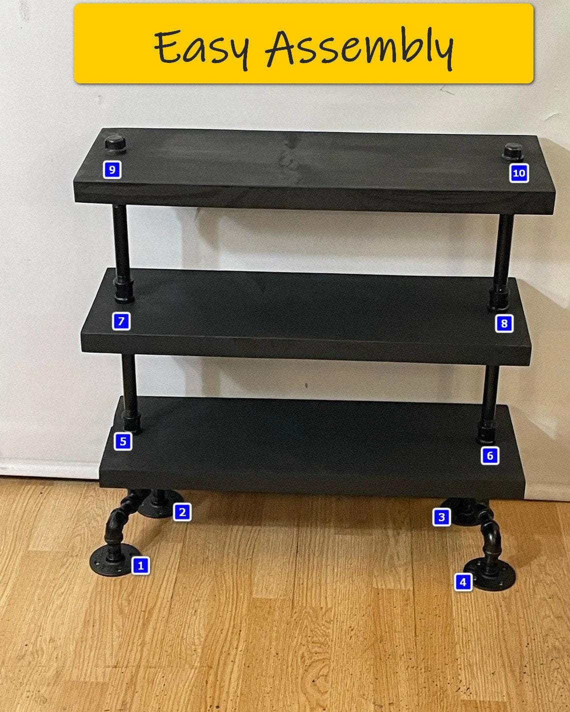 industrial style heavy duty shoe rack - Shoe Rack - Entryway organizer - Boot Storage