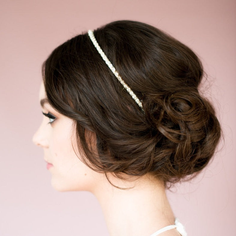 NANCY Crystal & Pearl Bridal Headband