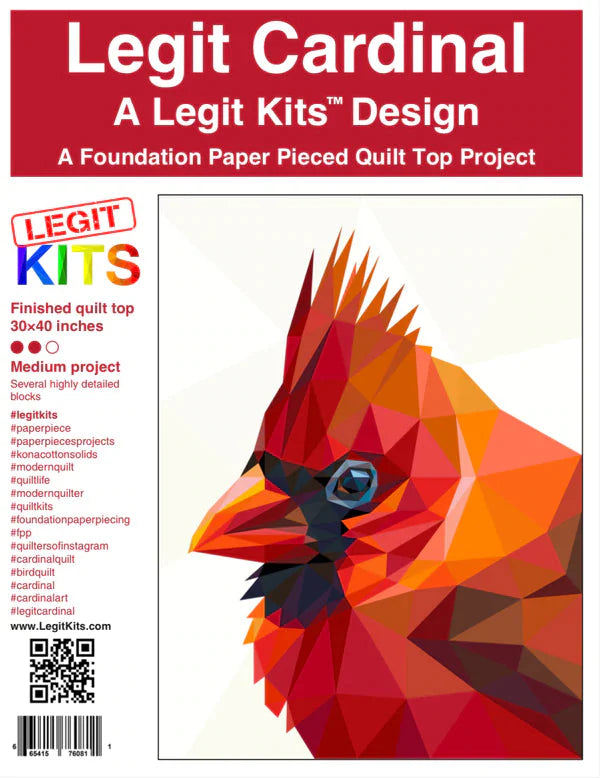 LEGIT KITS, Legit Cardinal Quilt Kit (Fabric Only)