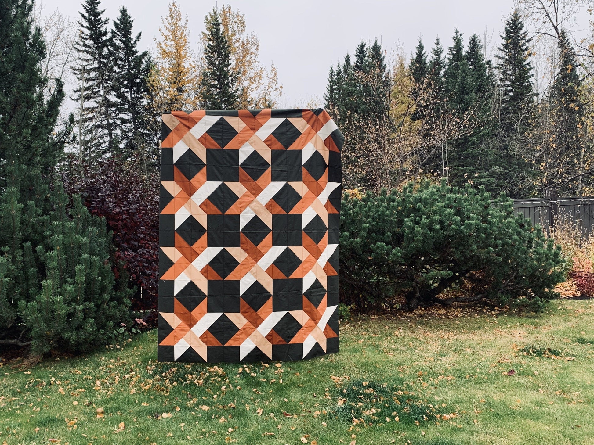 Lot de tissus à motifs de feuillage d'automne