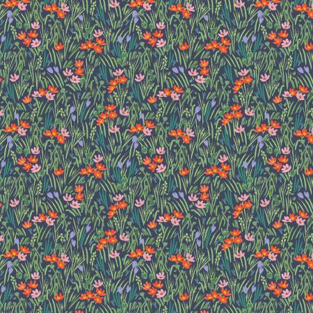 Bramble; Iris - Navy, 1/4 yard