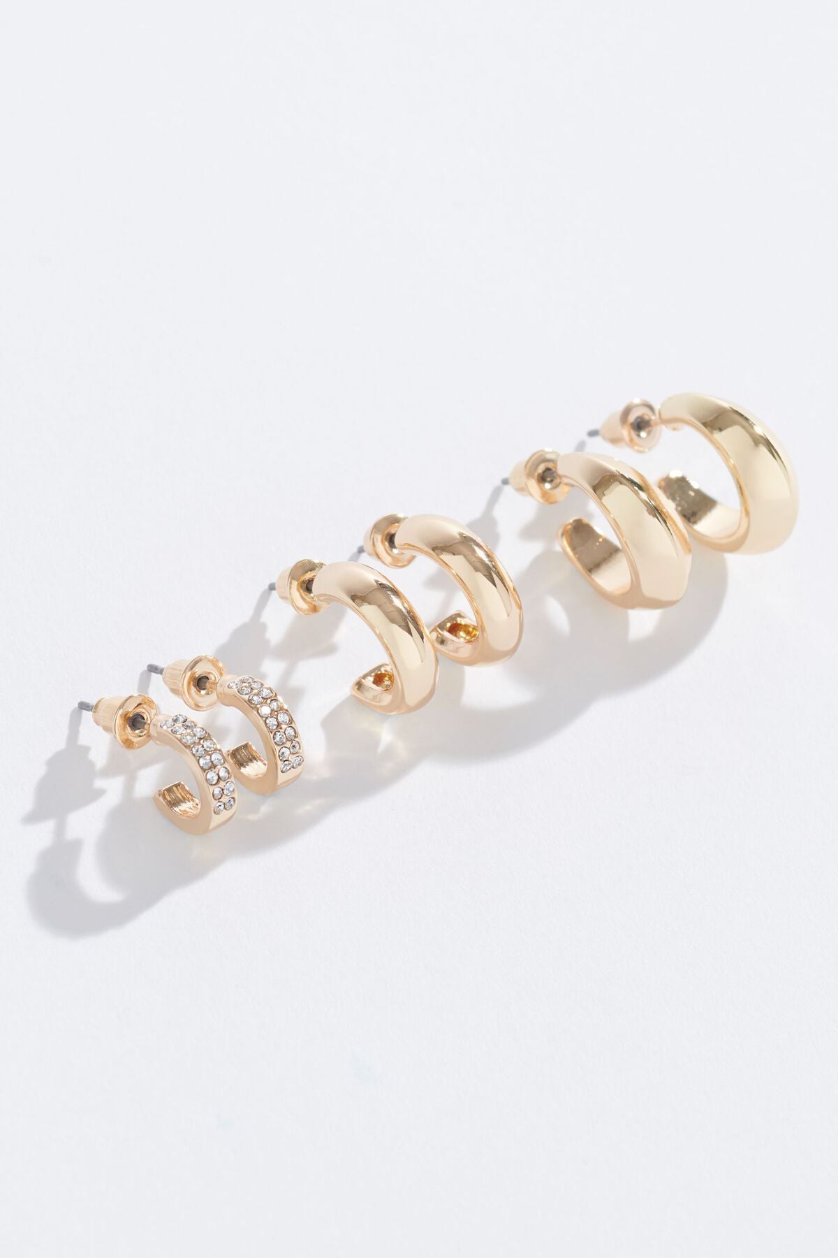 3 Pack Mini Hoop Earrings