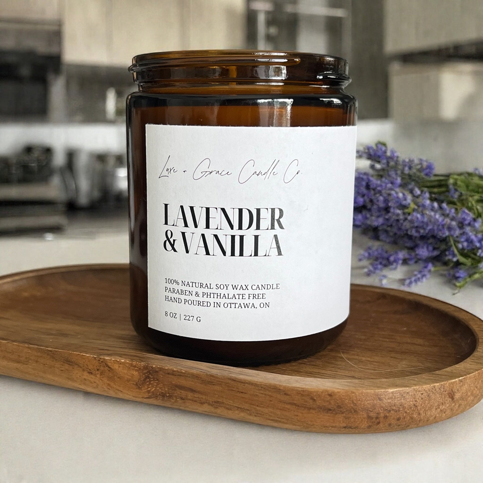 Lavande & Vanille - Bougie en cire de soja