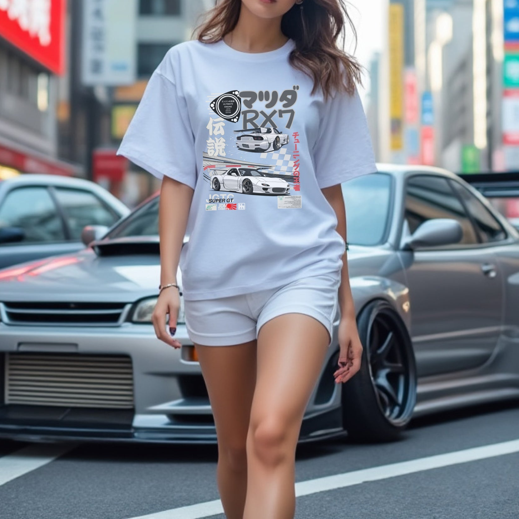 T-shirt graphique automobile légendaire Suzuka RX7 | Homme et femme (unisexe)