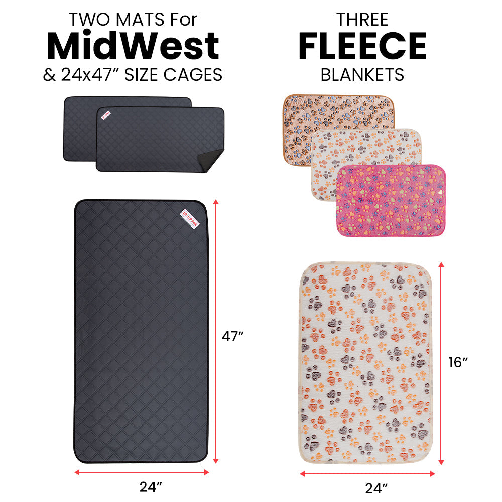 Parure de lit polaire 5 pièces pour cochon d'Inde et lapin – Parfaite pour chiens et chats