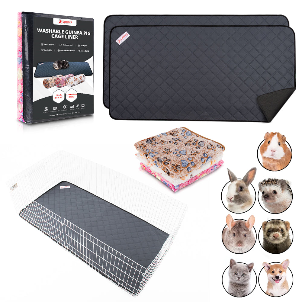 Parure de lit polaire 5 pièces pour cochon d'Inde et lapin – Parfaite pour chiens et chats