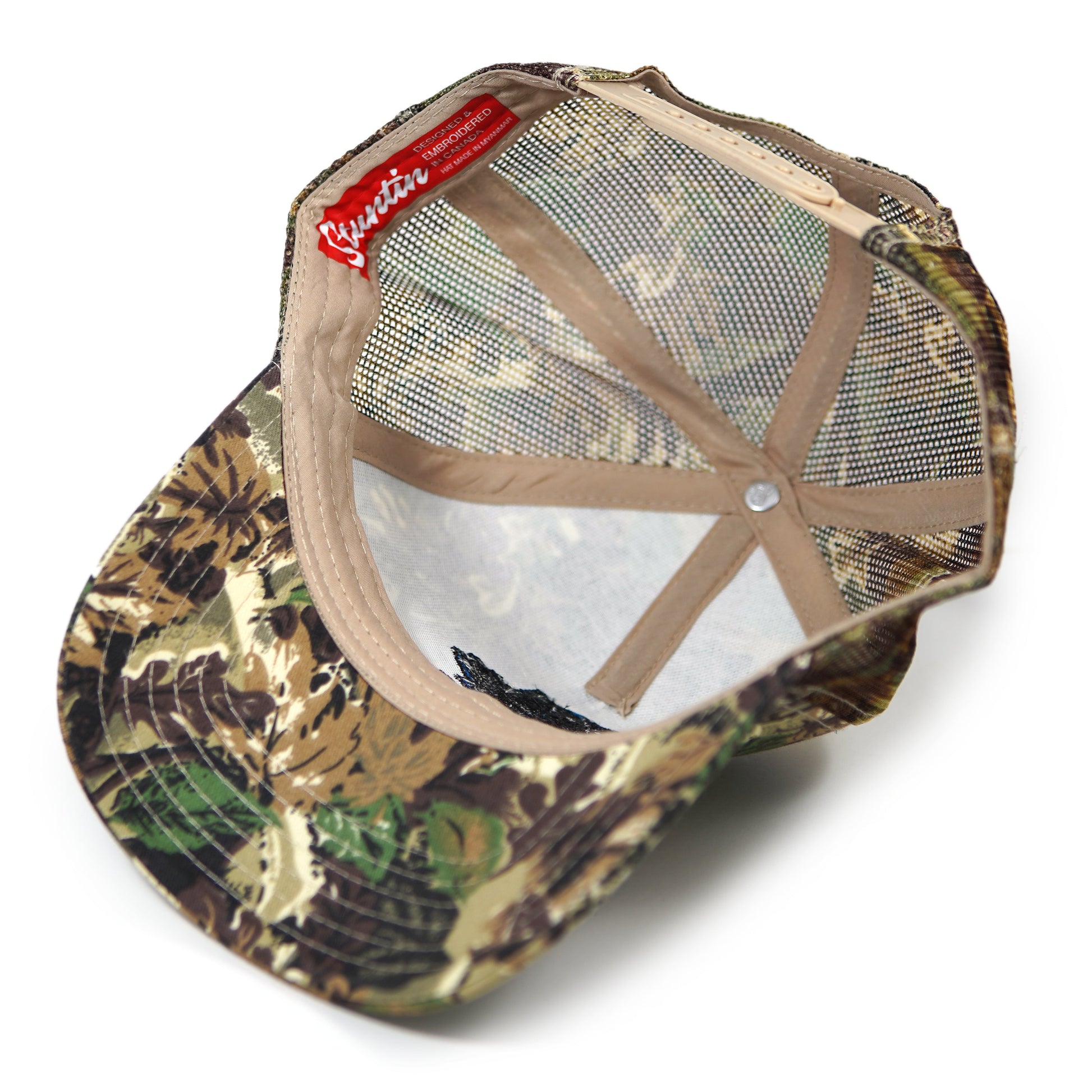 Casquette de camionneur à motif camouflage feuille d'érable
