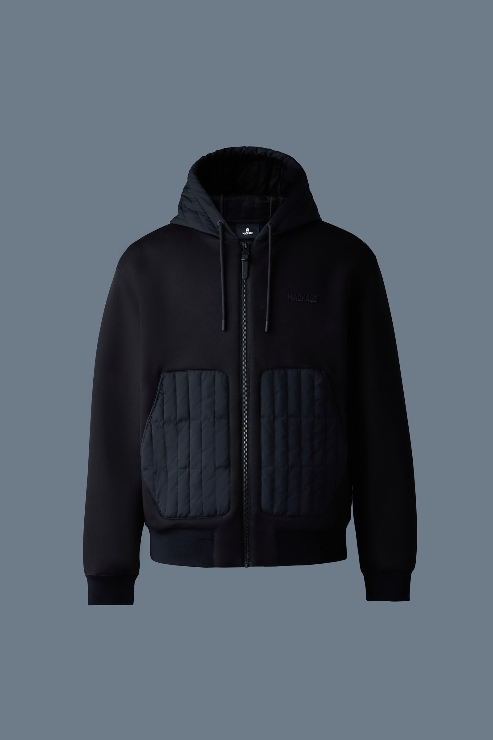 CRUZ Zip-up Hybrid vertical quilt hoodie