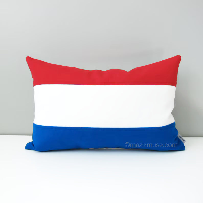 Housse de coussin décorative drapeau des Pays-Bas, housse de coussin d'extérieur Sunbrella® Holland