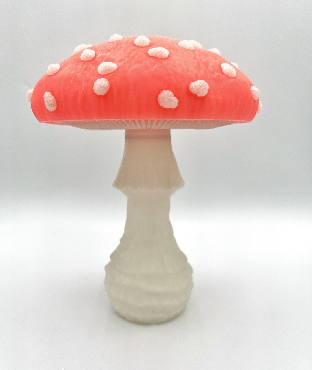 Veilleuse champignon phosphorescente, lampe de chevet champignon amanite phosphorescente, lampe fantaisie funky, lampe à charge solaire