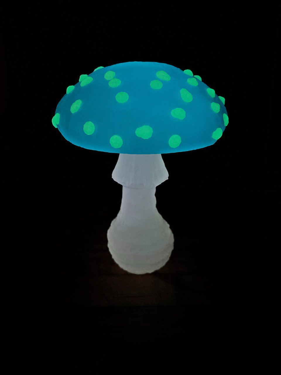 Veilleuse champignon phosphorescente, lampe de chevet champignon amanite phosphorescente, lampe fantaisie funky, lampe à charge solaire