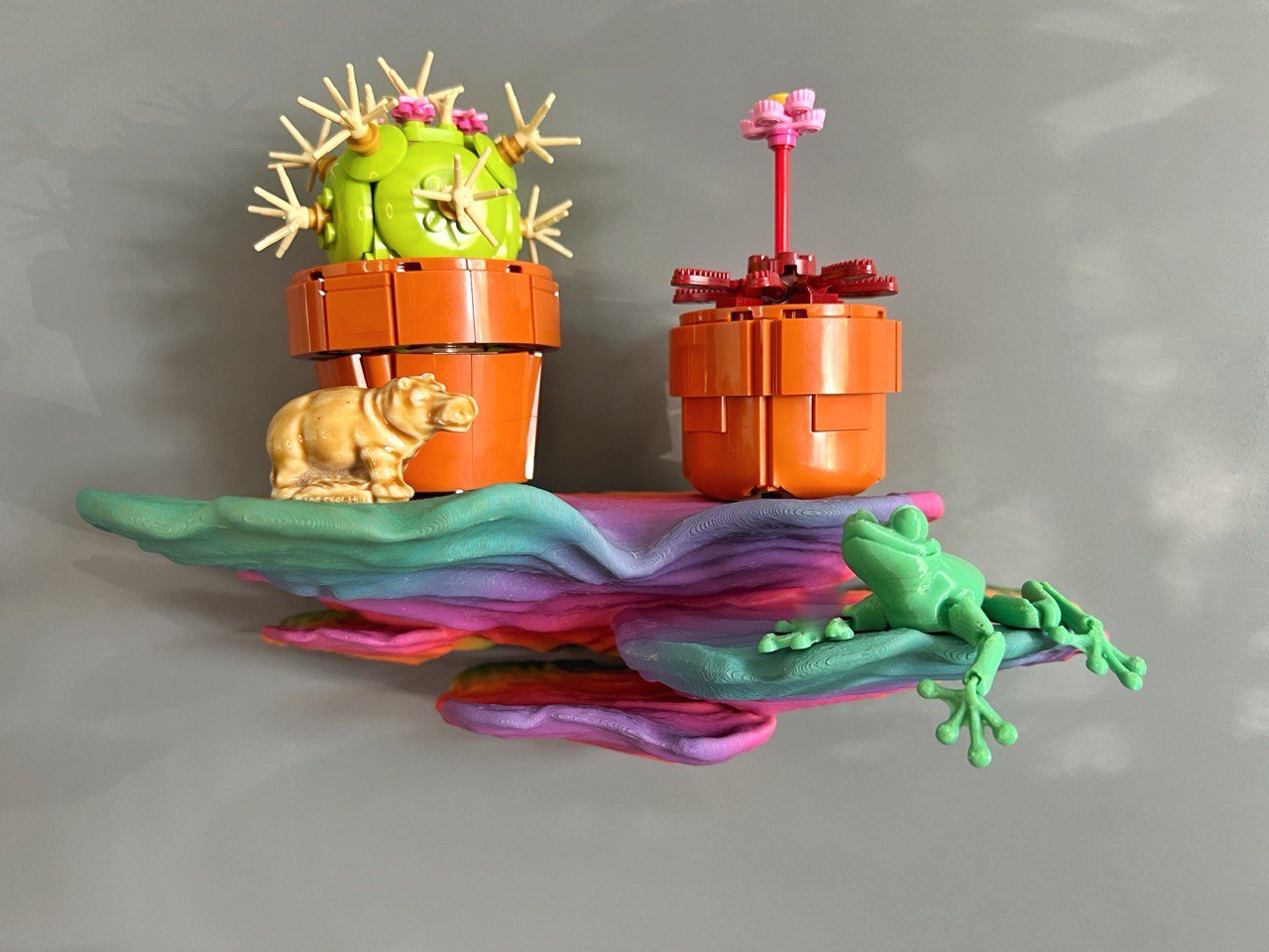 Étagère flottante pour champignons Ostrea Fungus imprimée en 3D en PLA