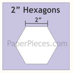 2" Hexagon Paper Pieces