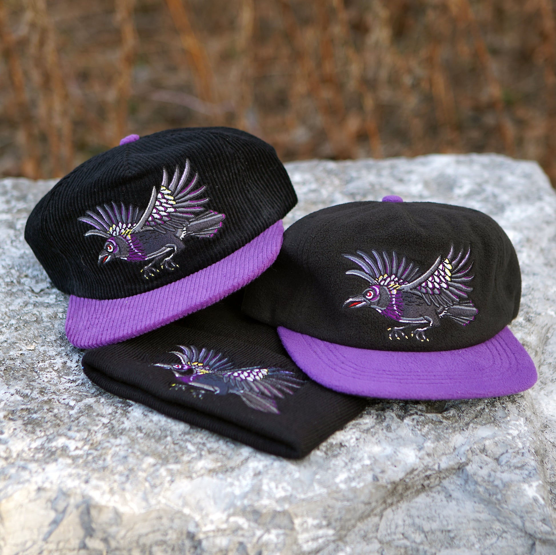 Chapeau en velours côtelé Raven