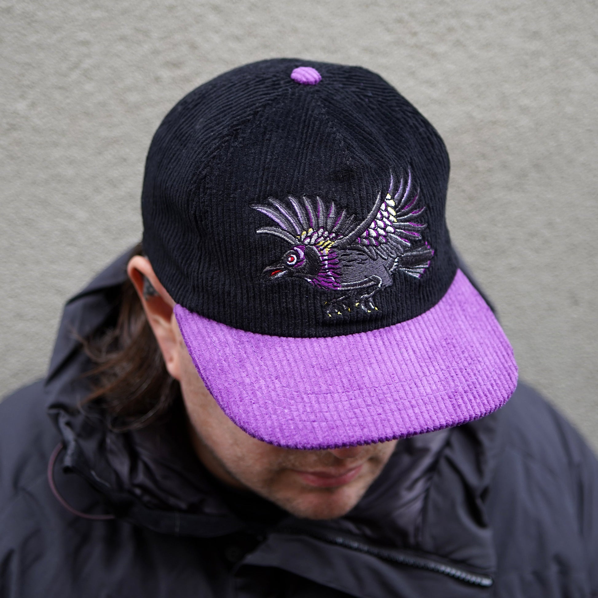 Chapeau en velours côtelé Raven