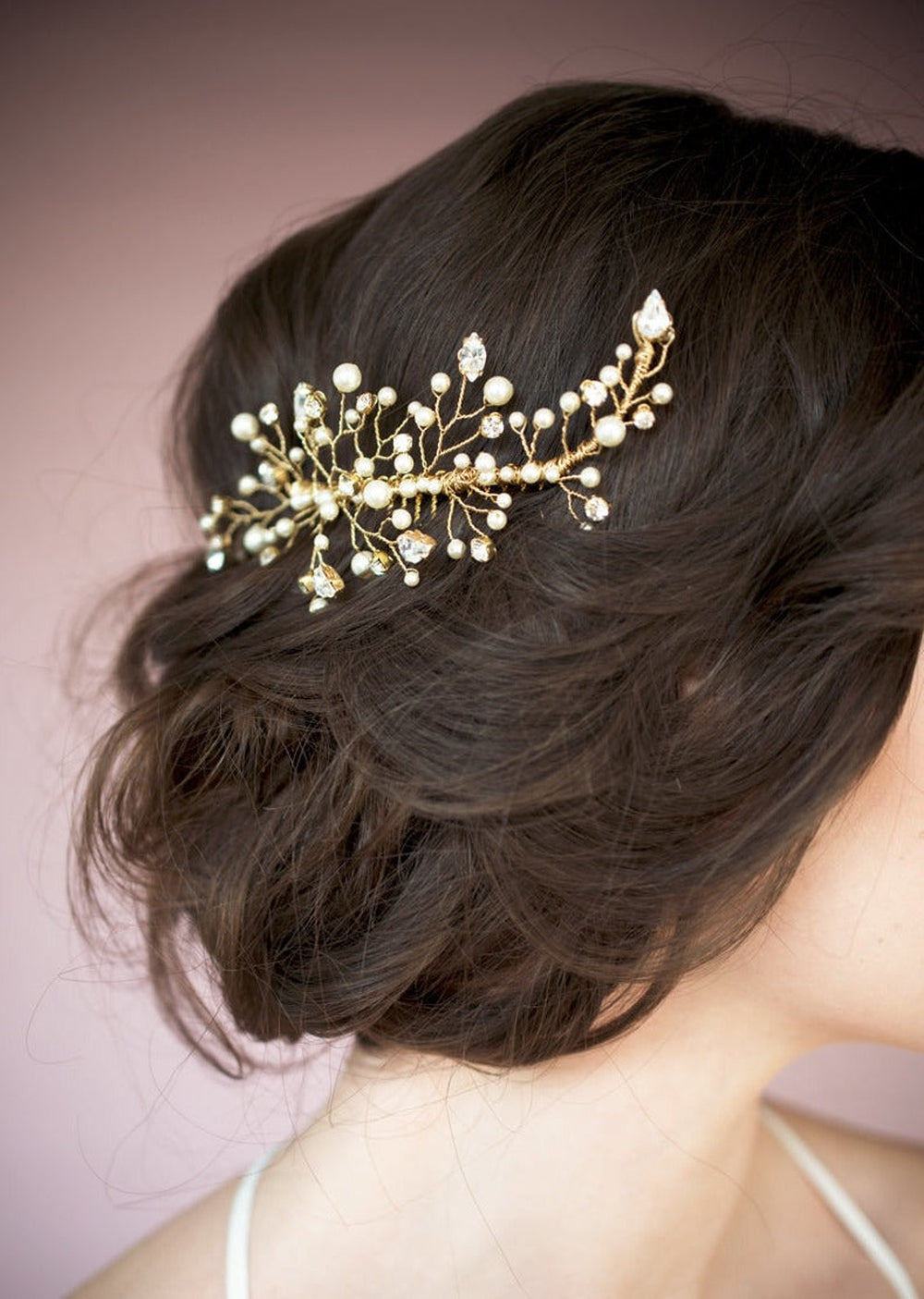 KATYA Crystal Pearl Bridal Hair Comb