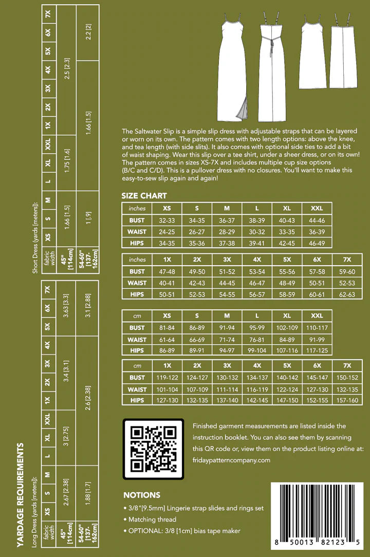 Friday Pattern Company - Saltwater Slip Dress