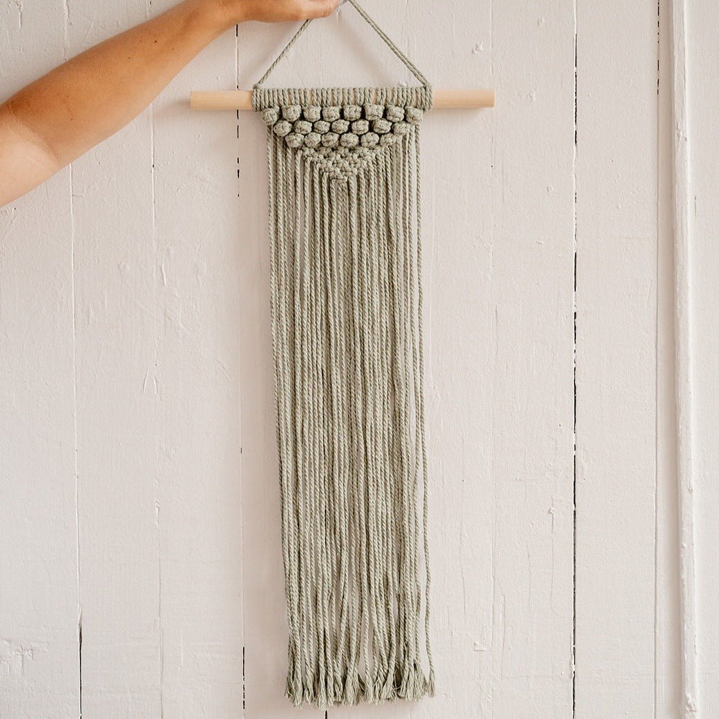 Small macrame bow holder