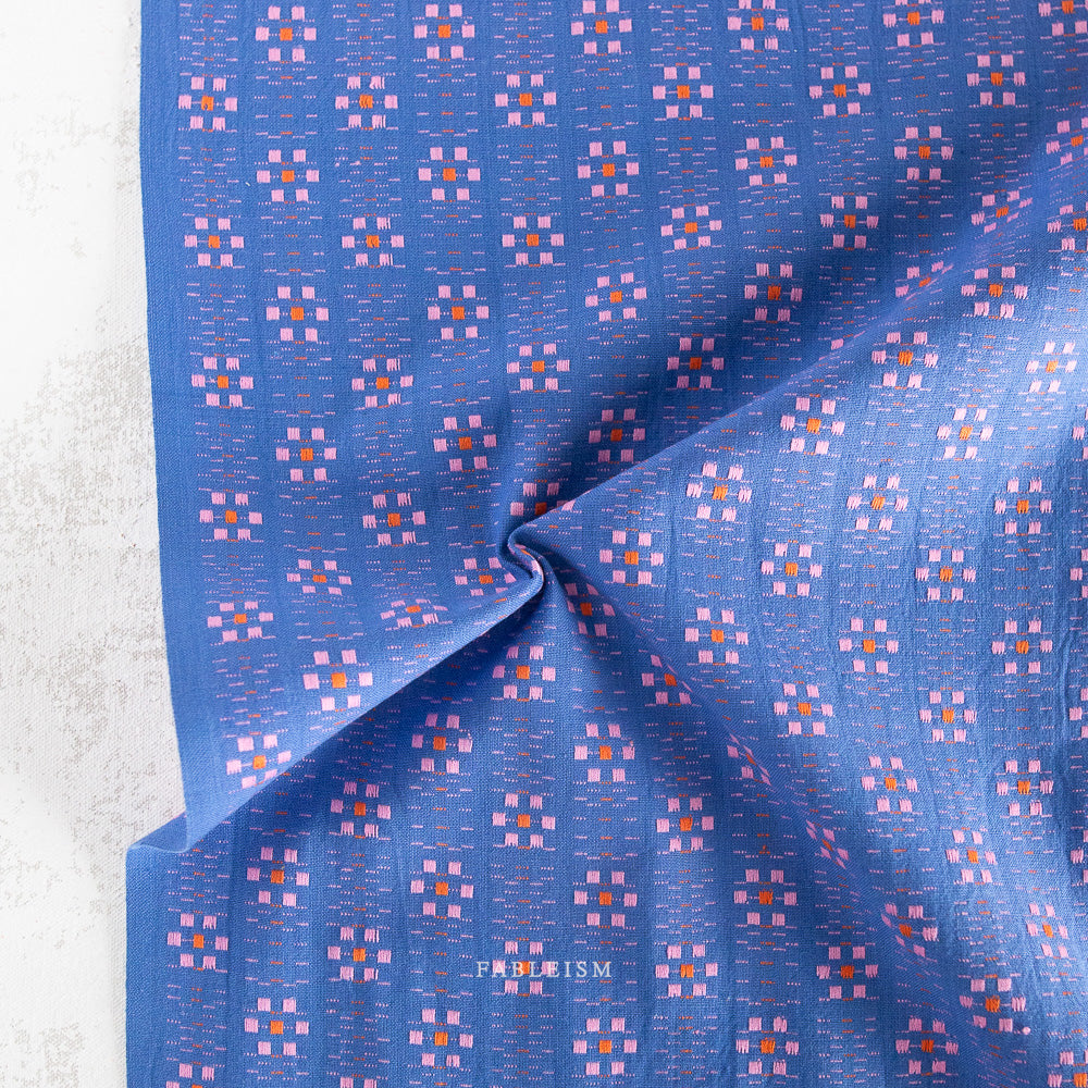 Fableism Swedish Holiday - Cobalt Karin Floral; 1/4 yard