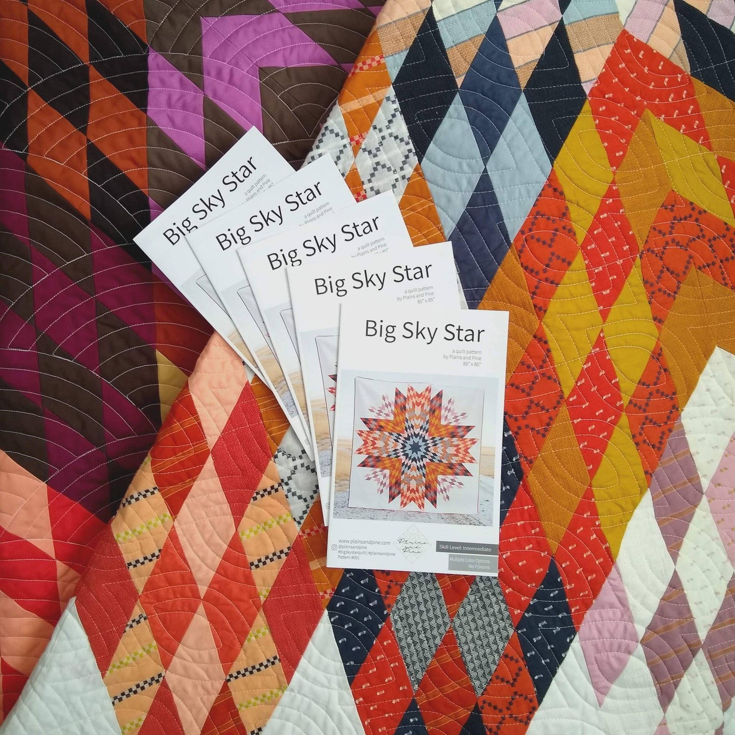 Modèle de courtepointe Big Sky Star par Plains and Pine