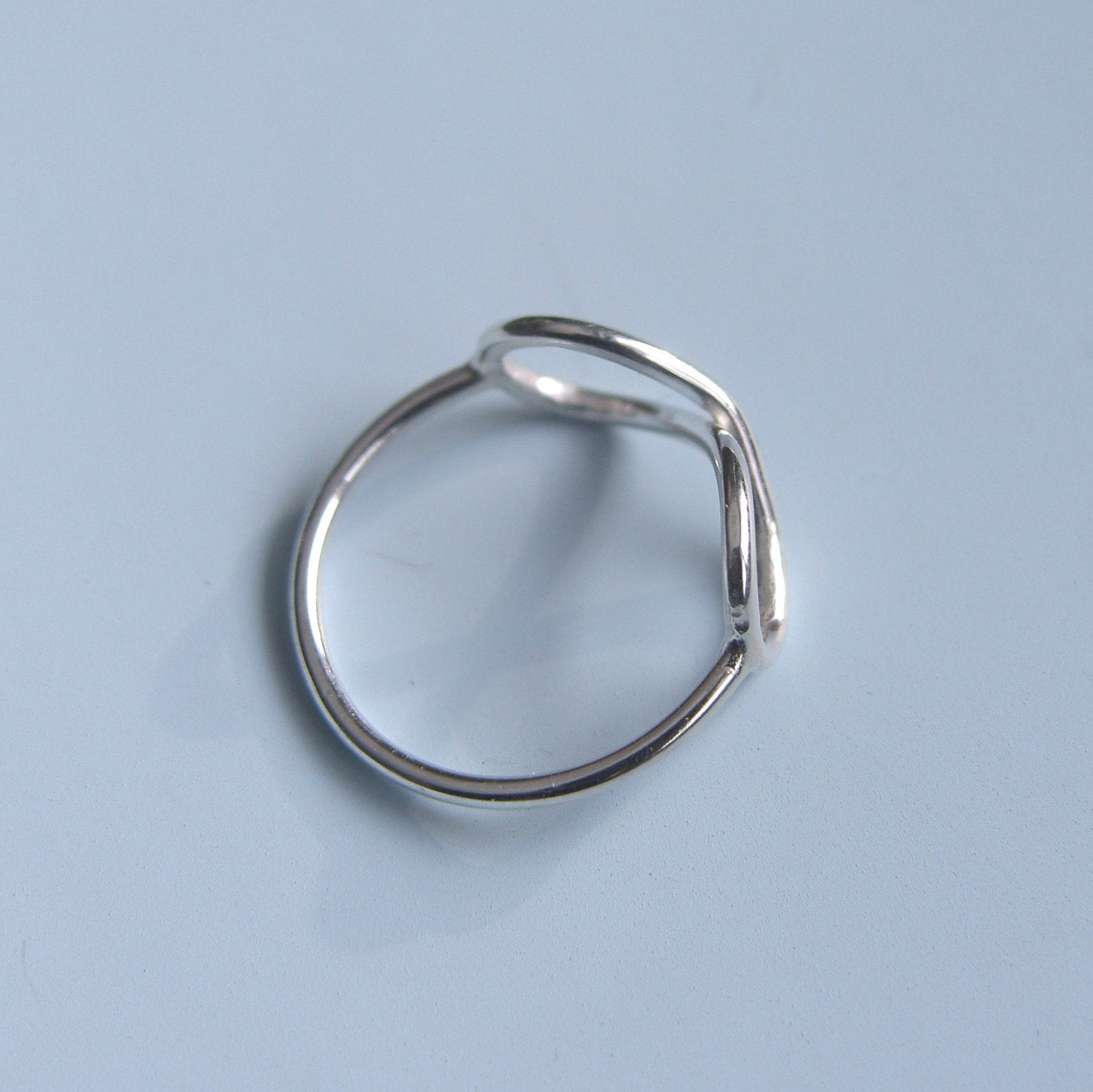 Bague symbole infini en argent sterling