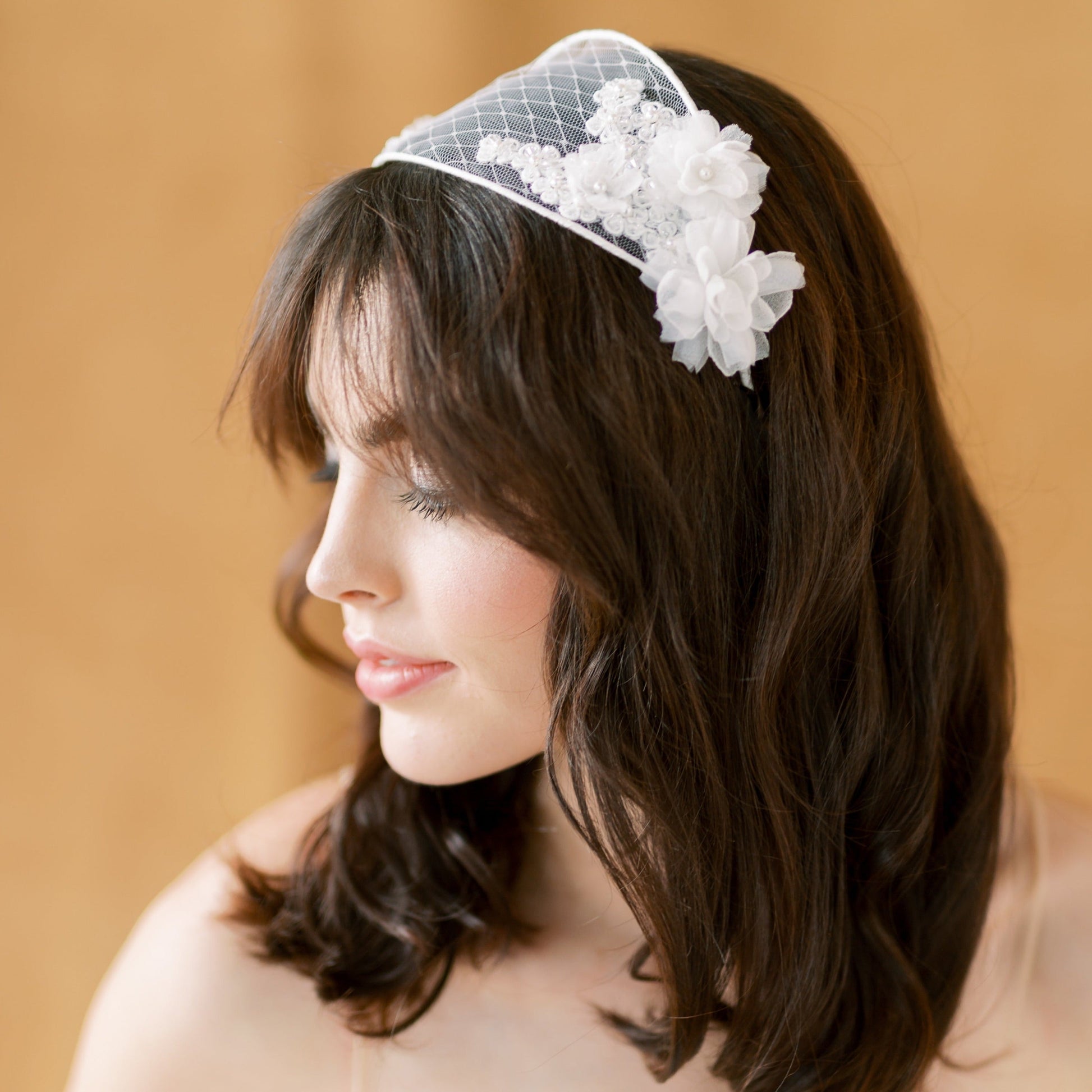 ELOISE Silk Flower Double Headband Coronet