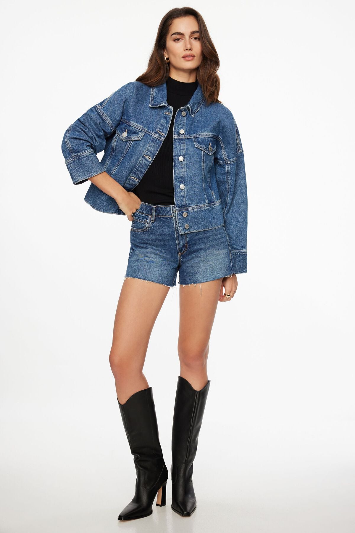 Veste en jean surdimensionnée