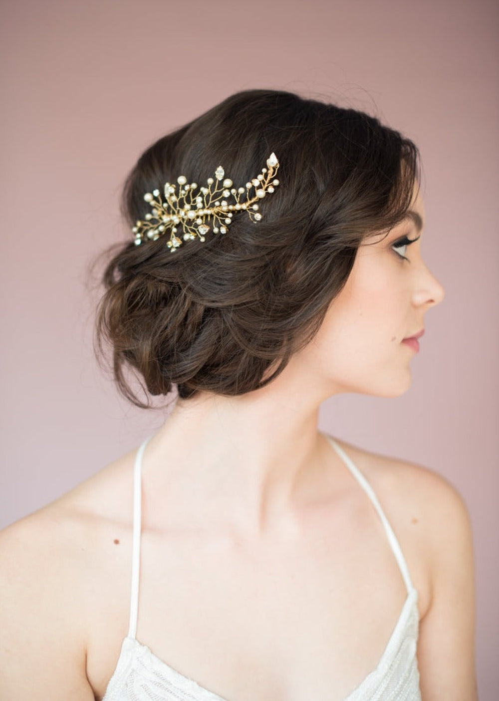 KATYA Crystal Pearl Bridal Hair Comb