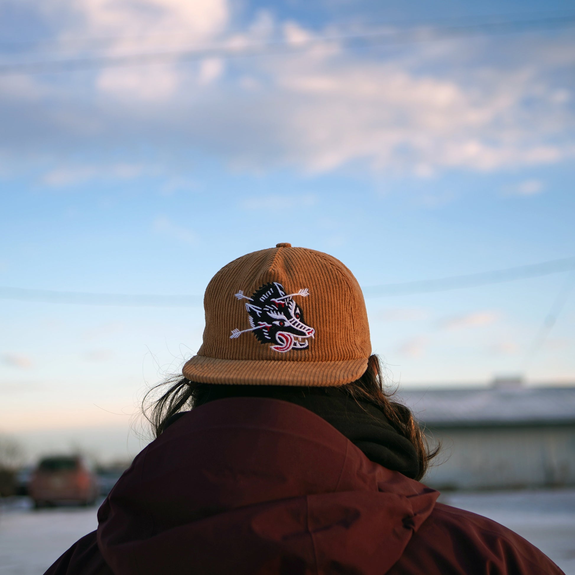 Chapeau en velours côtelé Wolf