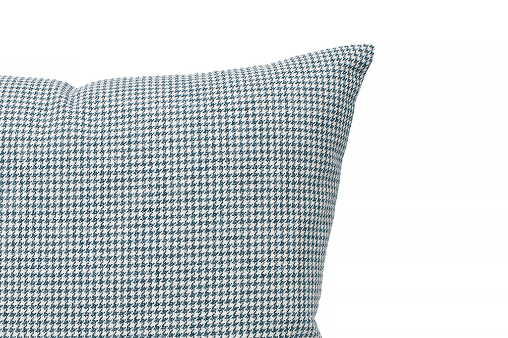 Housse de coussin à motif pied-de-poule du lac