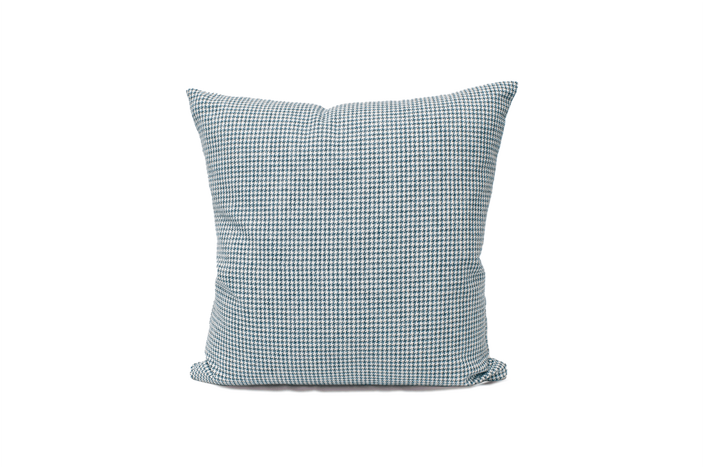 Housse de coussin à motif pied-de-poule du lac