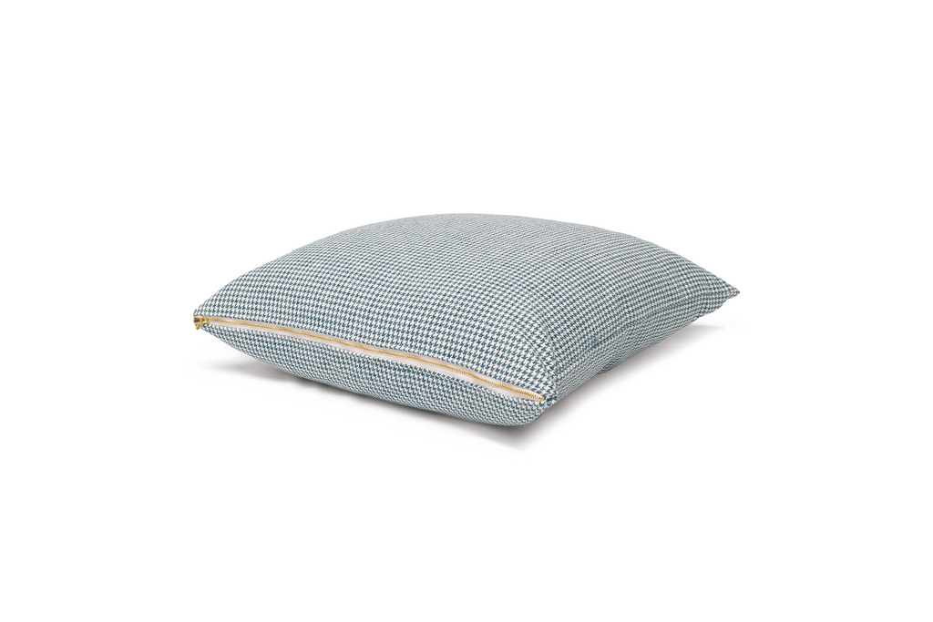 Housse de coussin à motif pied-de-poule du lac