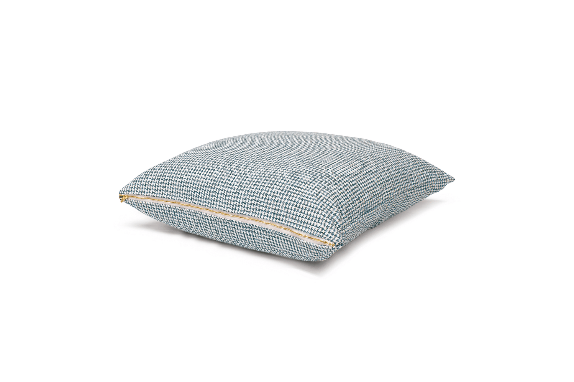 Housse de coussin à motif pied-de-poule du lac