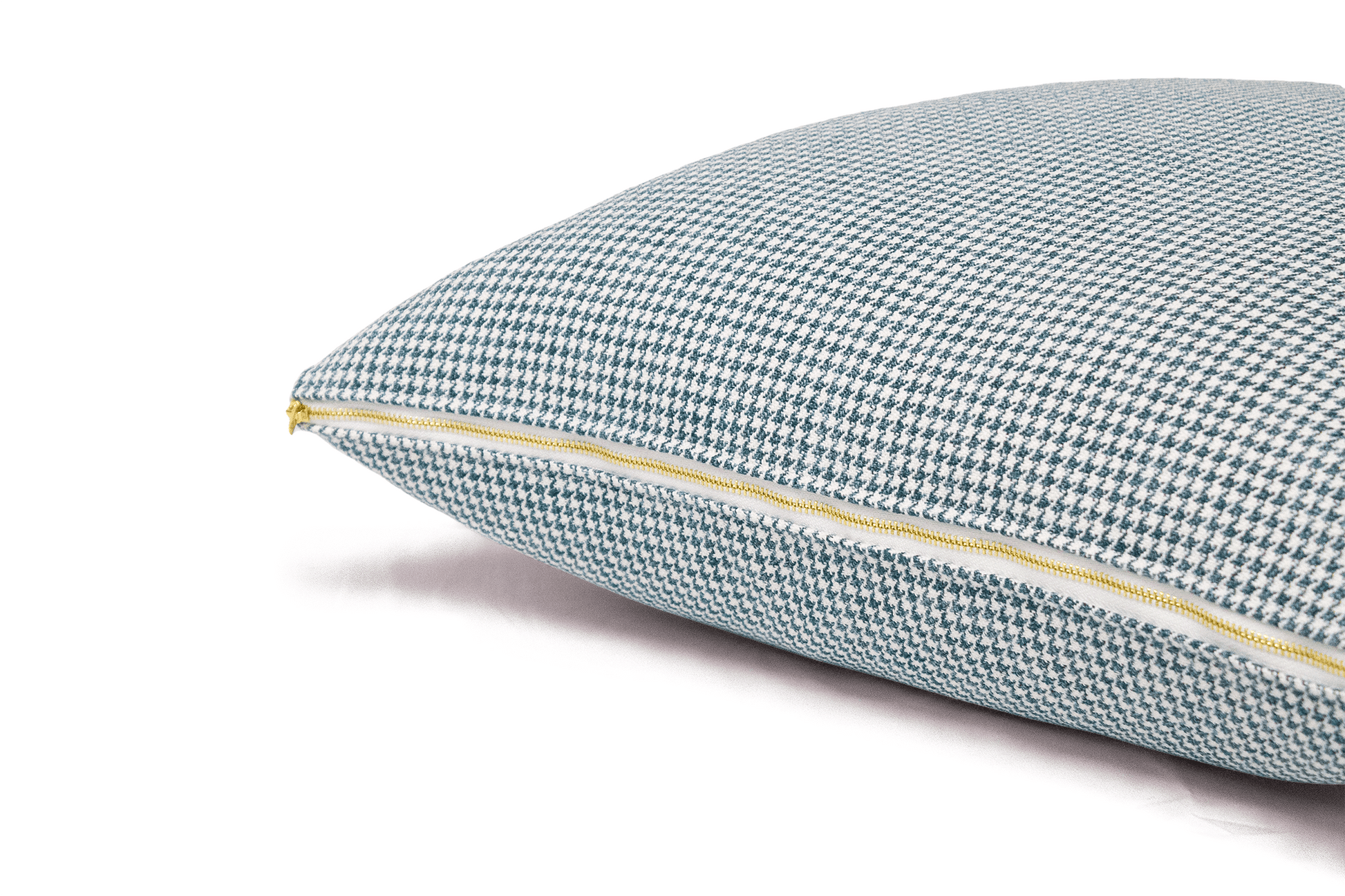 Housse de coussin à motif pied-de-poule du lac