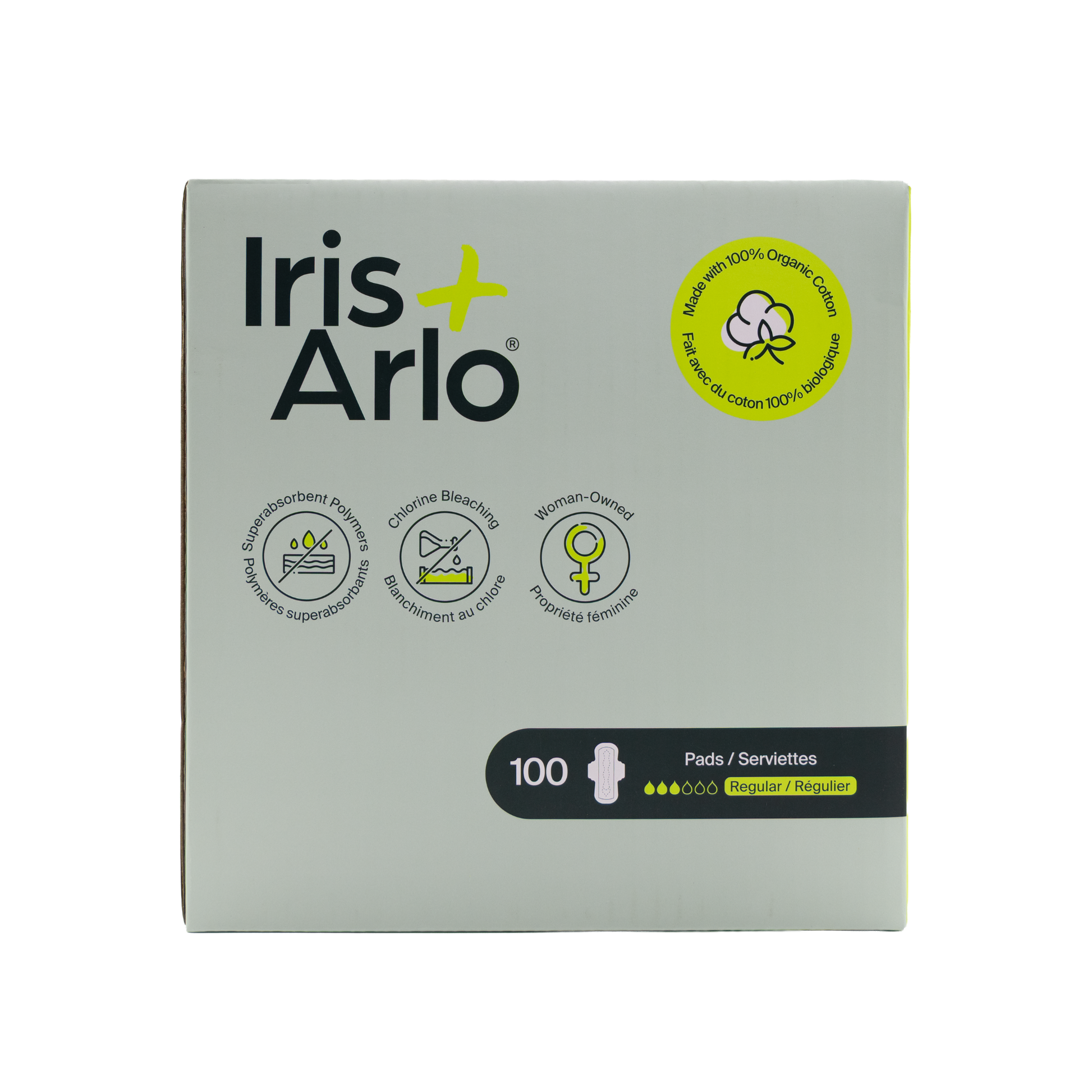 100% Organic Cotton Regular Pads - Bulk (100)