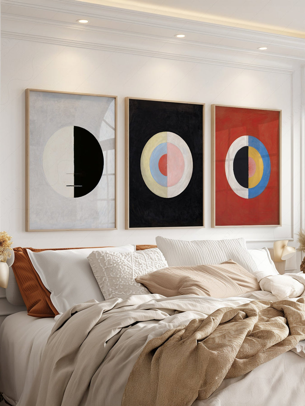 Hilma af Klint Set of 3 Prints – Abstract Geometric Wall Art Posters