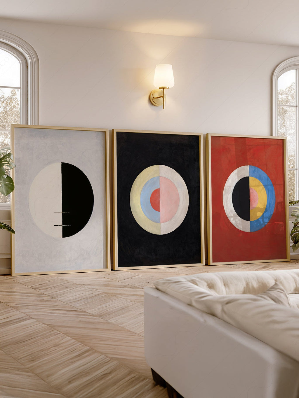 Hilma af Klint Set of 3 Prints – Abstract Geometric Wall Art Posters