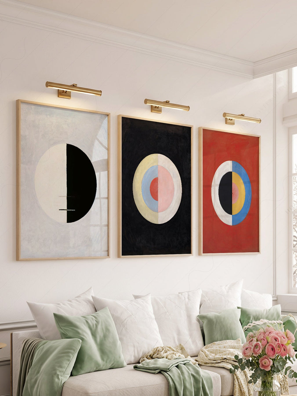 Hilma af Klint Set of 3 Prints – Abstract Geometric Wall Art Posters