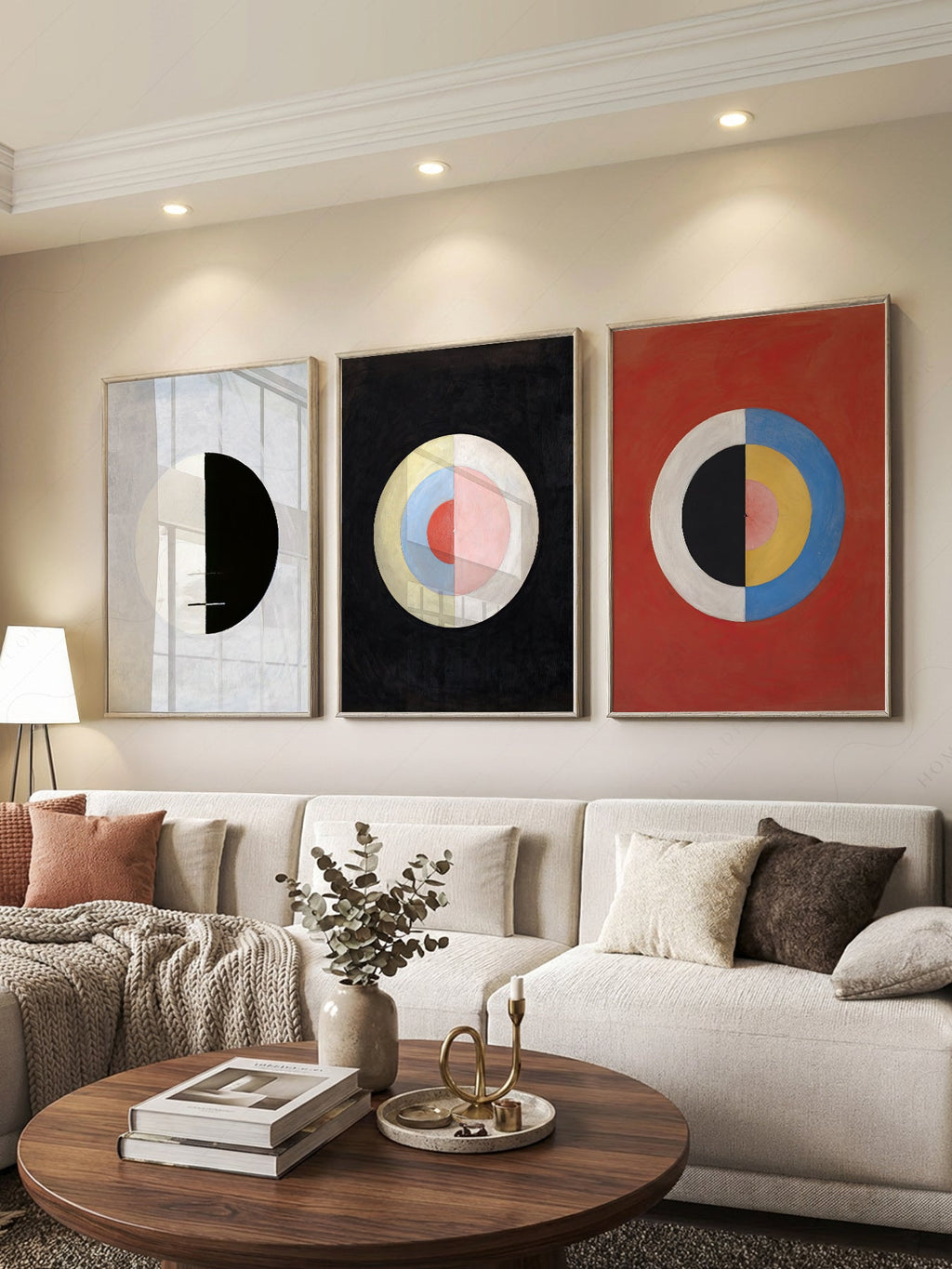 Hilma af Klint Set of 3 Prints – Abstract Geometric Wall Art Posters