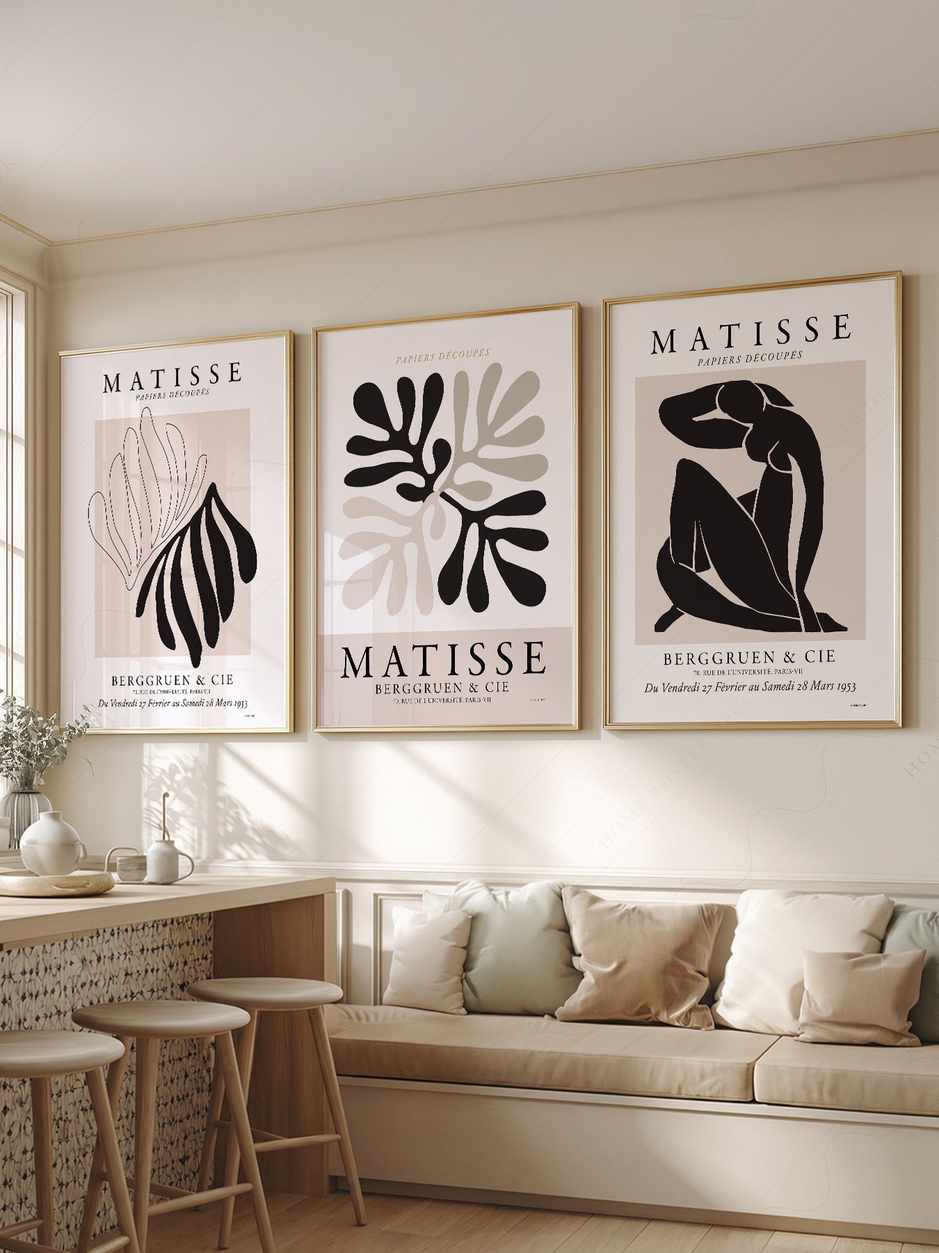 Henri Matisse Papiers Découpés Gallery Wall Set of 3 – Modern Art Prints