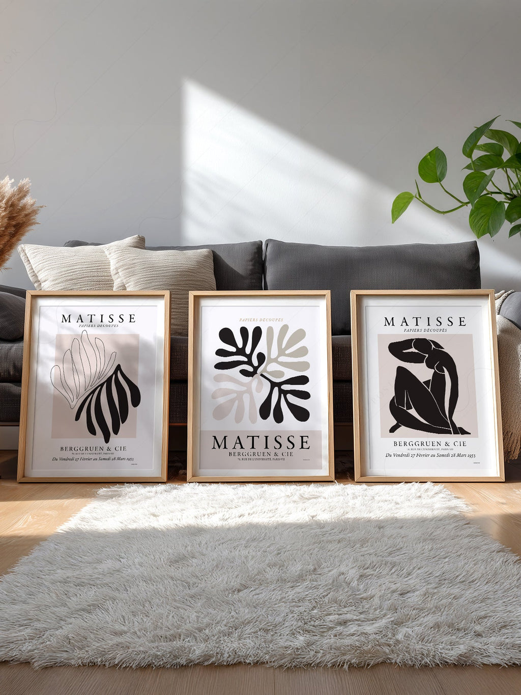 Henri Matisse Papiers Découpés Gallery Wall Set of 3 – Modern Art Prints