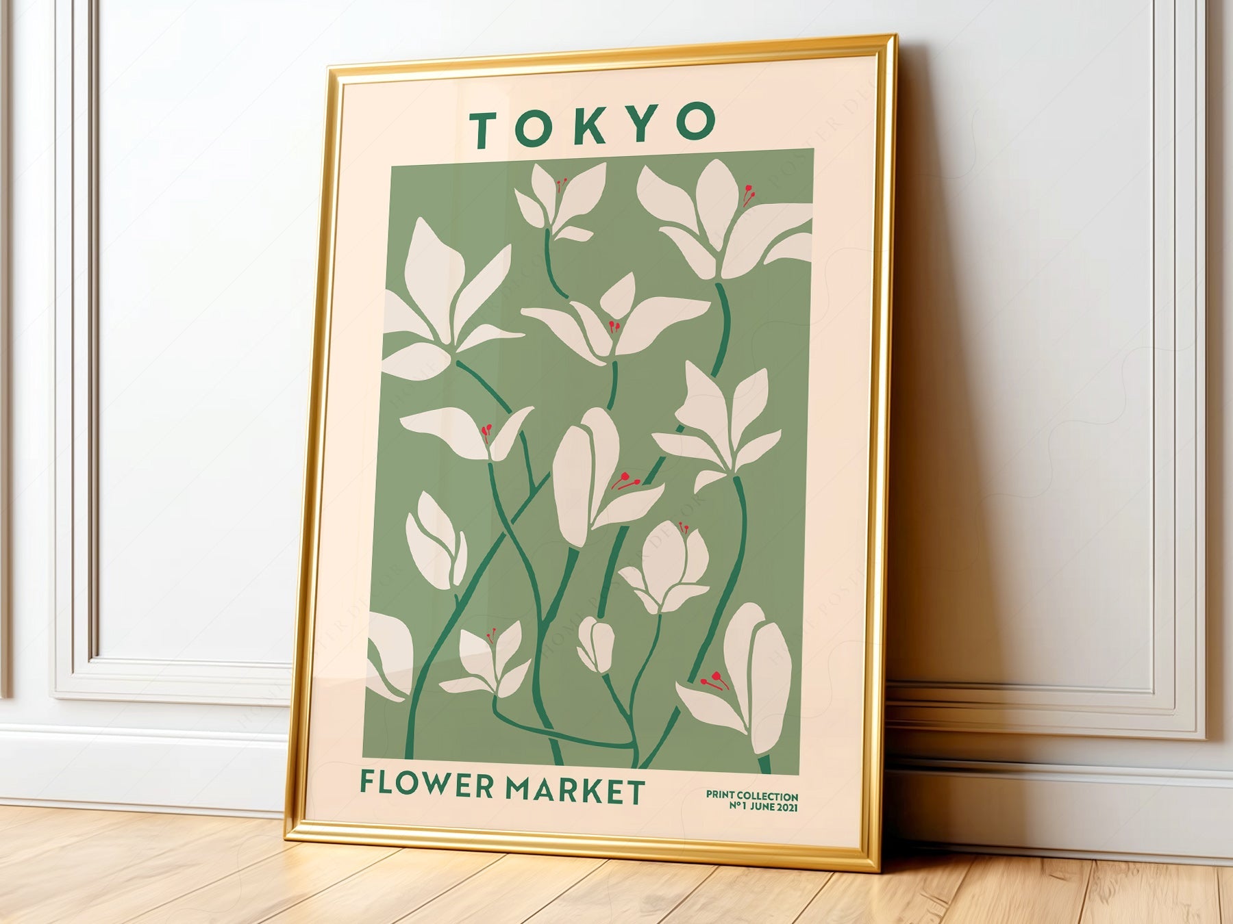 Tokyo Flower Market Print – Botanical Wall Art Poster for Modern Home