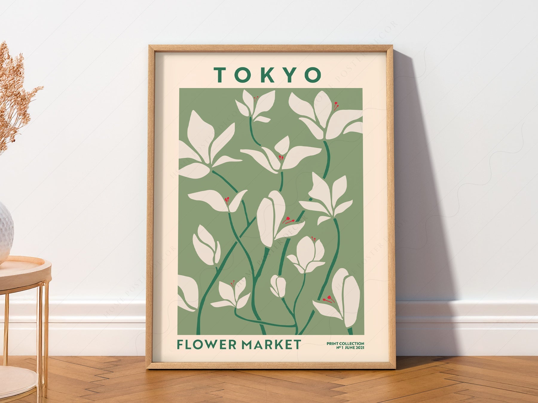 Tokyo Flower Market Print – Botanical Wall Art Poster for Modern Home