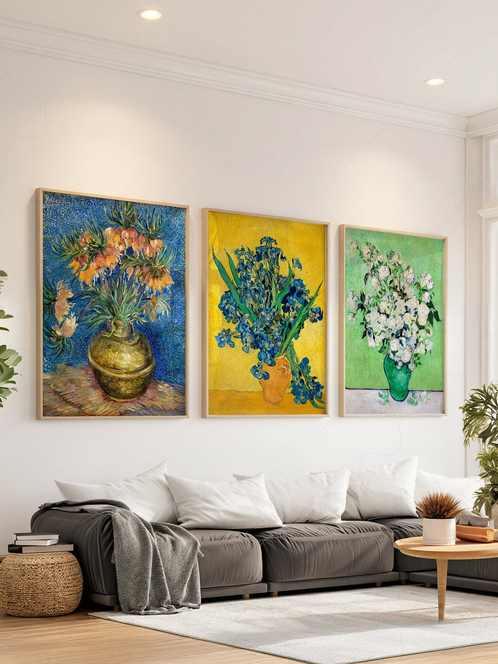 Vincent Van Gogh Flowers Set of 3 Prints – Classic Floral Wall Art