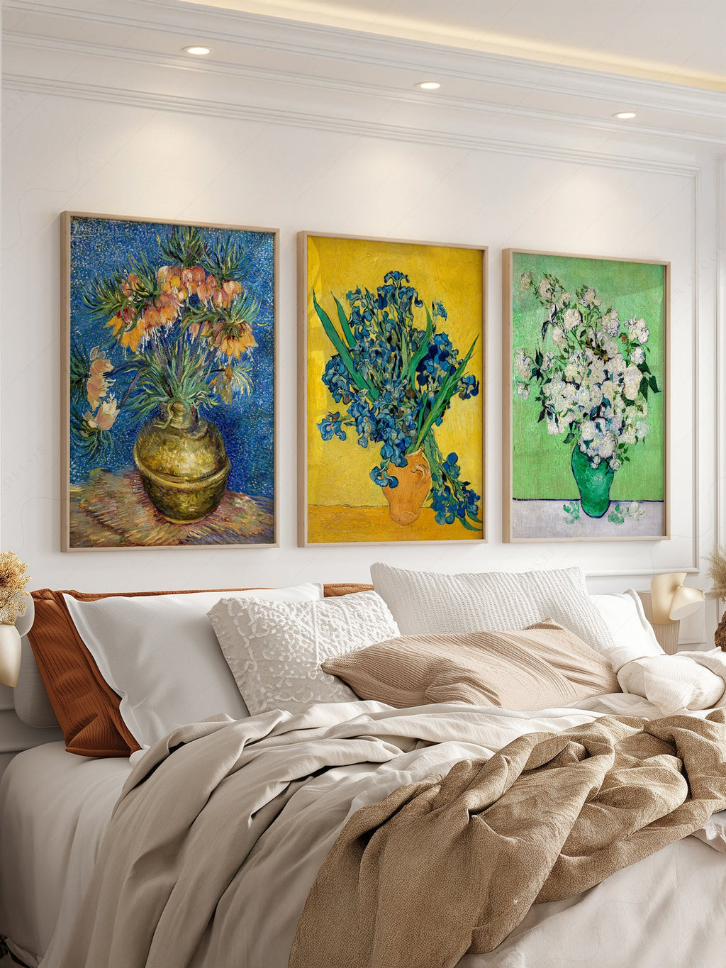 Vincent Van Gogh Flowers Set of 3 Prints – Classic Floral Wall Art