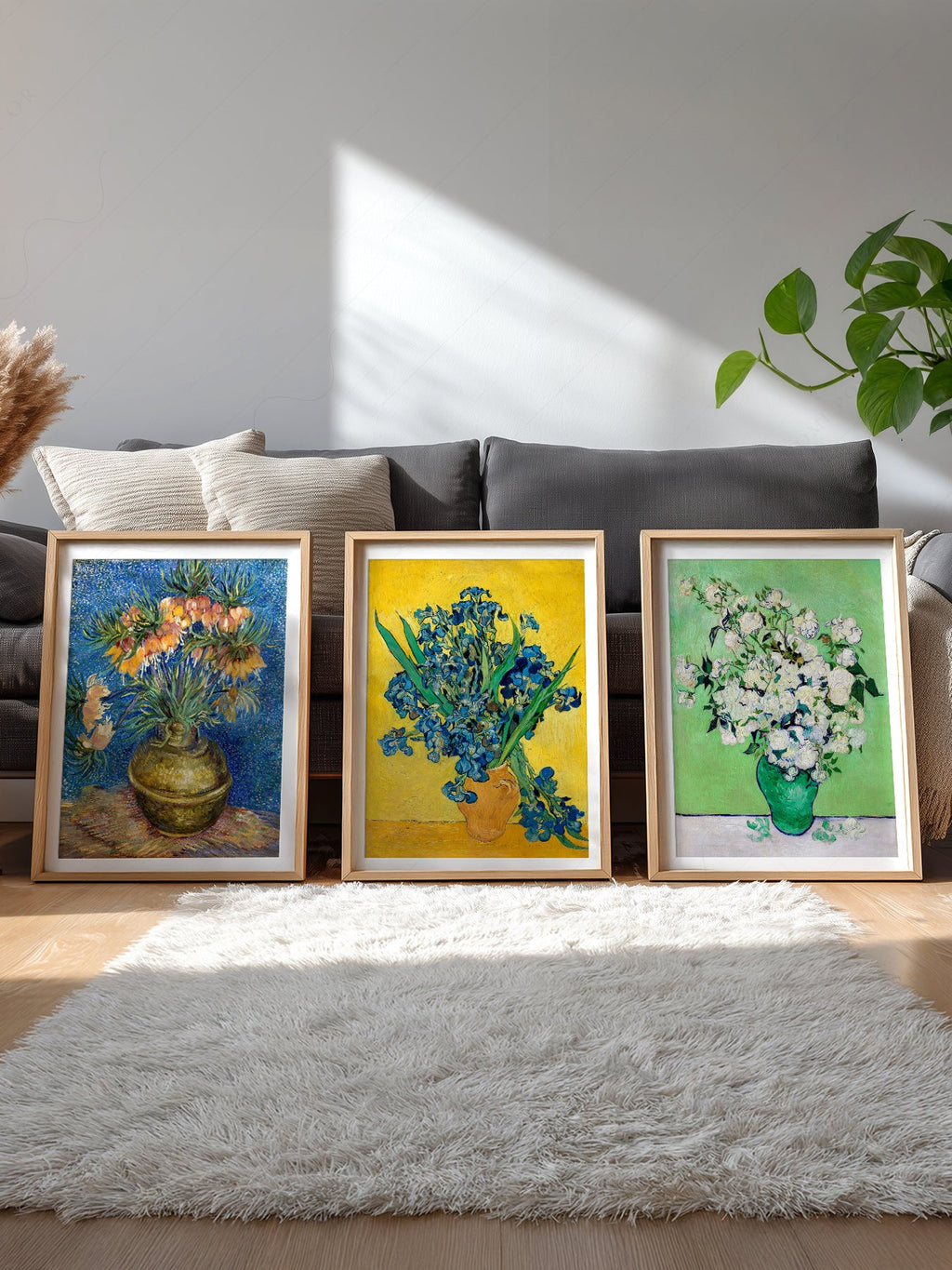 Vincent Van Gogh Flowers Set of 3 Prints – Classic Floral Wall Art