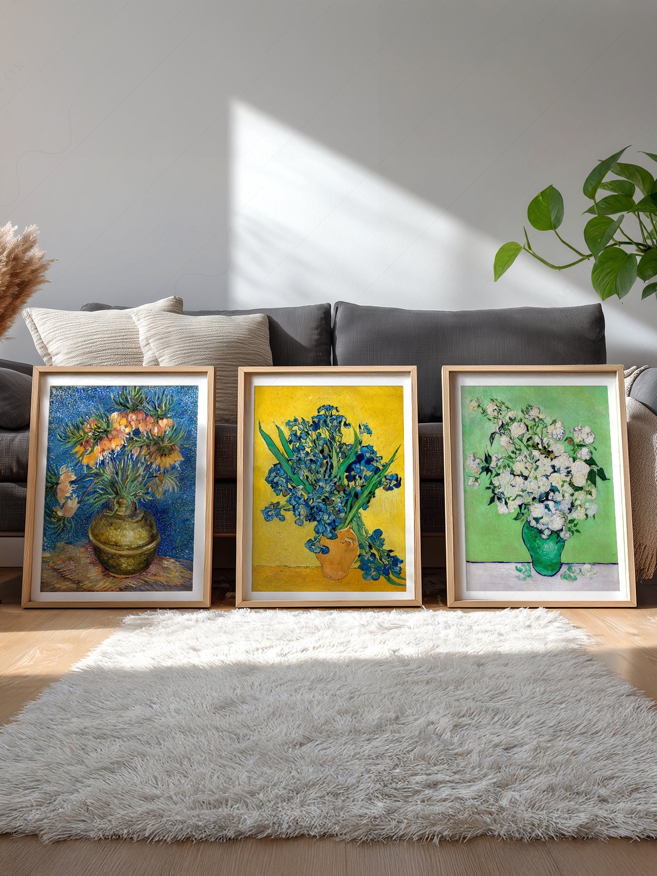 Vincent Van Gogh Flowers Set of 3 Prints – Classic Floral Wall Art