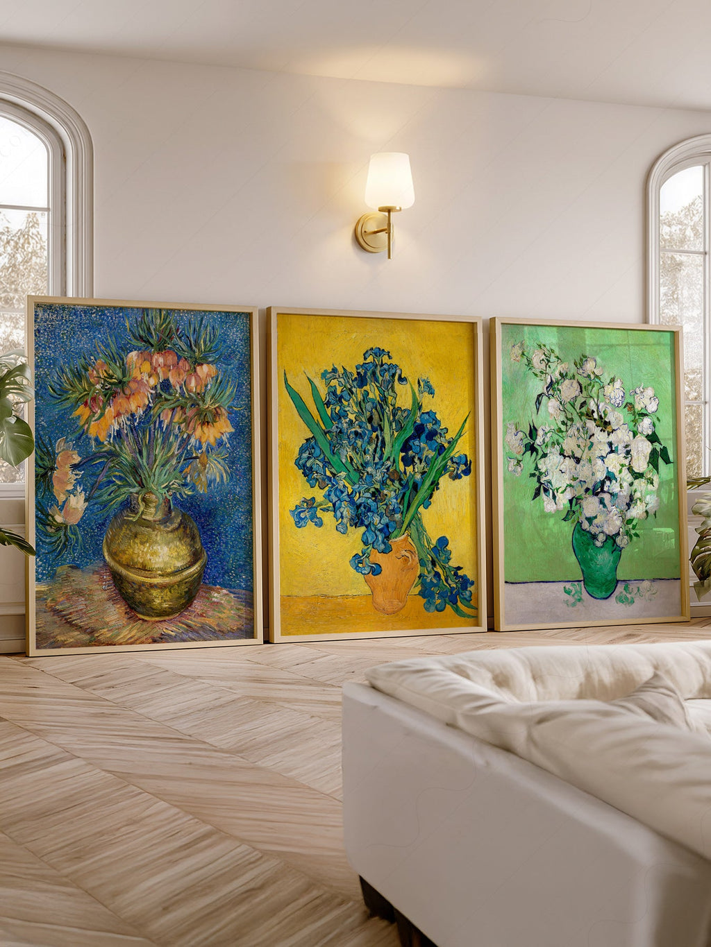 Vincent Van Gogh Flowers Set of 3 Prints – Classic Floral Wall Art