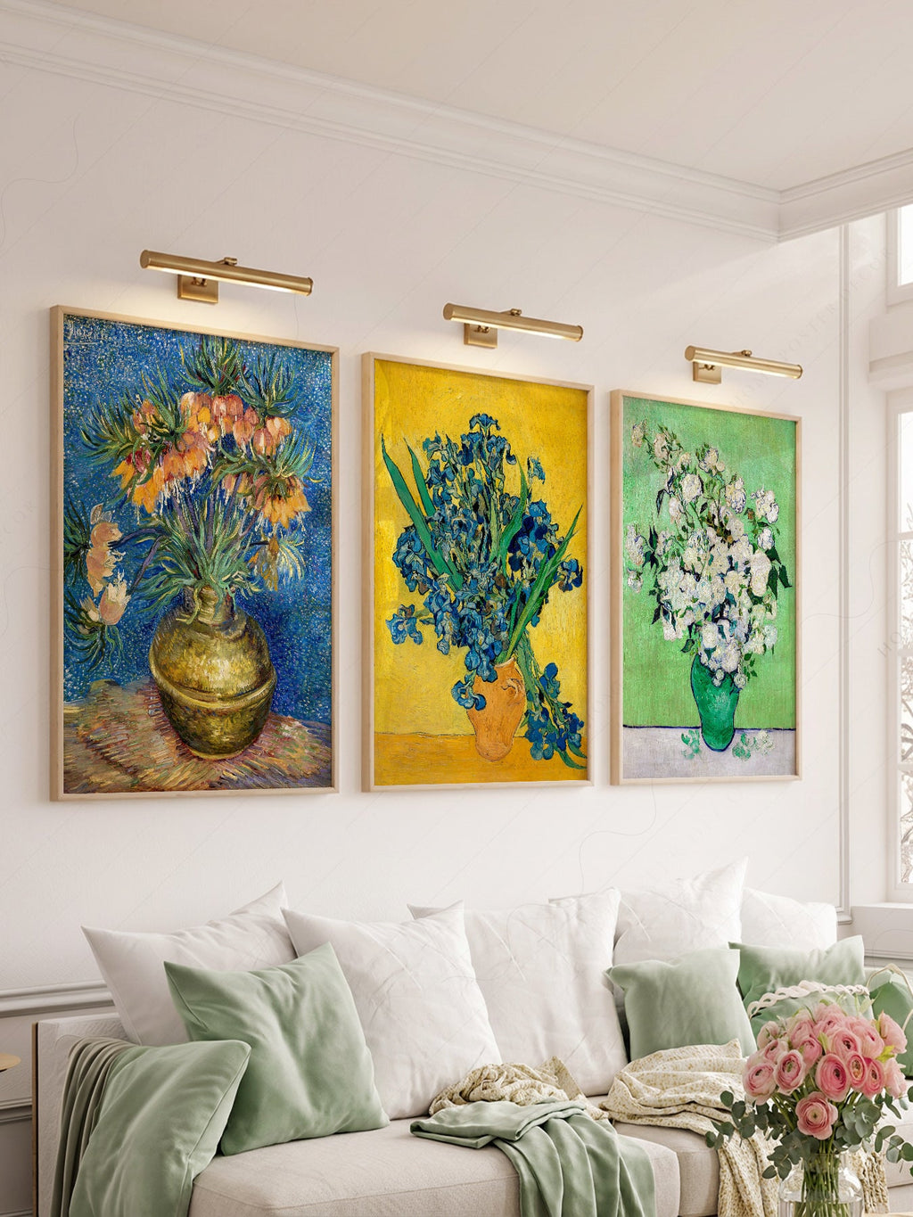 Vincent Van Gogh Flowers Set of 3 Prints – Classic Floral Wall Art